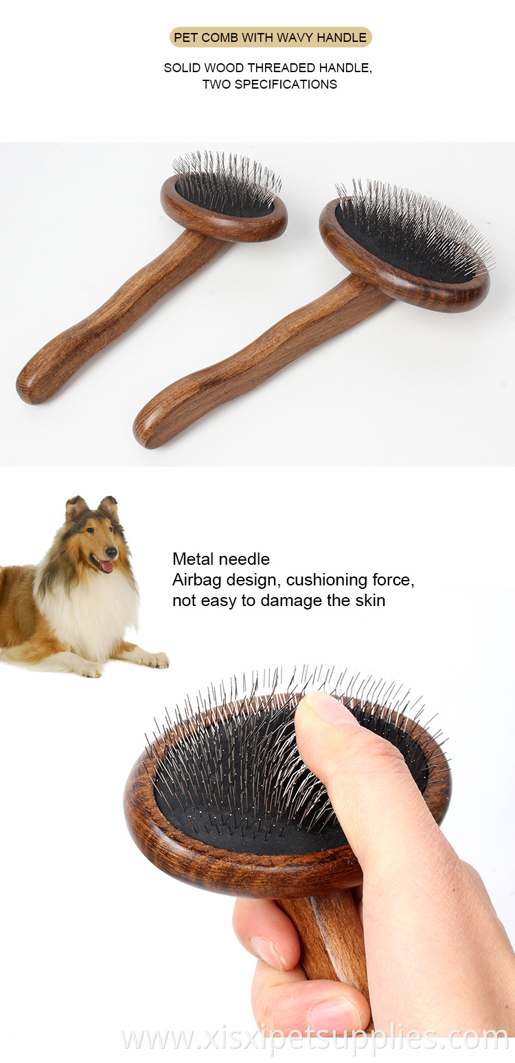 Factory Wholesale Classical Style Upscale Cat Hair Brush Pet Dog Grooming Slicker Brush